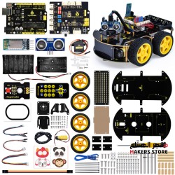 Keyestudio Upgraded 4WD BT Multi-purpose Smart Car V2.0 for Arduino Robot Kit Programming DIY Robot Car