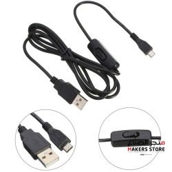 USB to Micro USB with ON/OFF switch power control 1.5 M