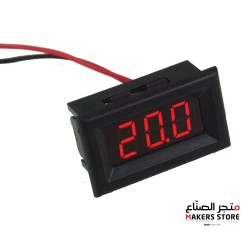 Mini voltmeter tester Digital voltage test battery DC 0-100V red THREE WIRES