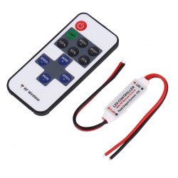 Wireless RF LED controller  5-24V 11 Key  with Red-Black Cable