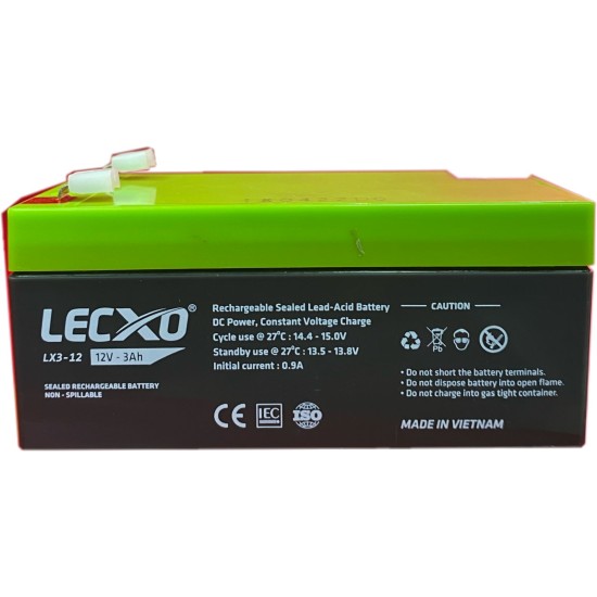 12V 3Ah Lead Acid Battery - Lecxo