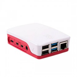 Red+White Raspberry Pi 4B Official Case ABS Enclosure Box Shell